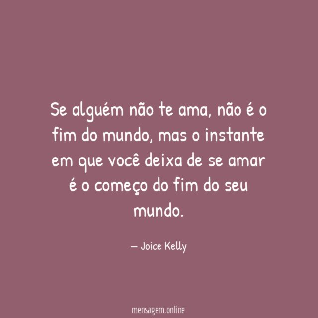 Se alguém não te ama