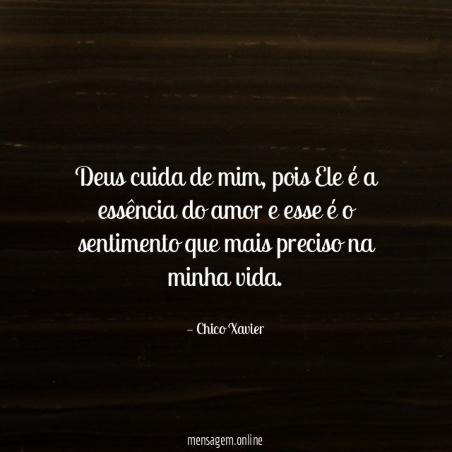 Deus cuida de mim