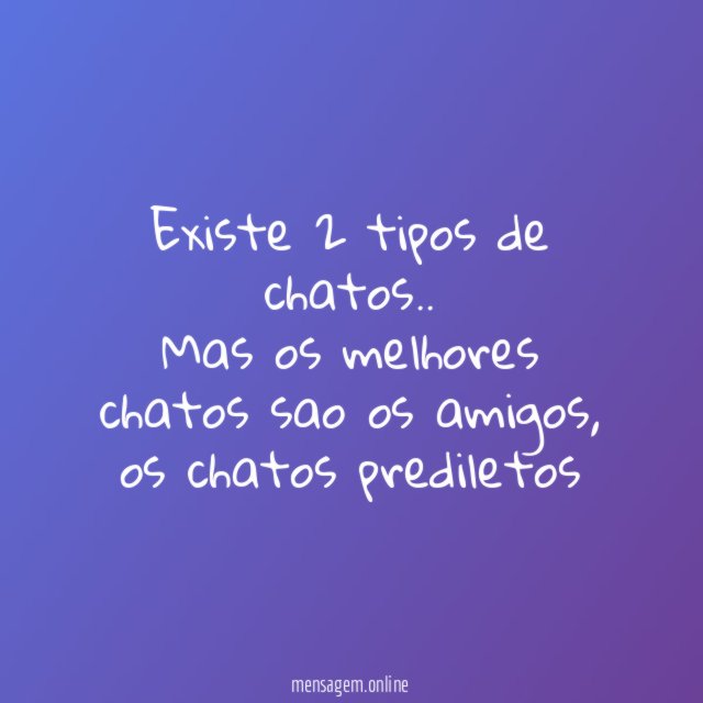 existe 2 tipos de chatos