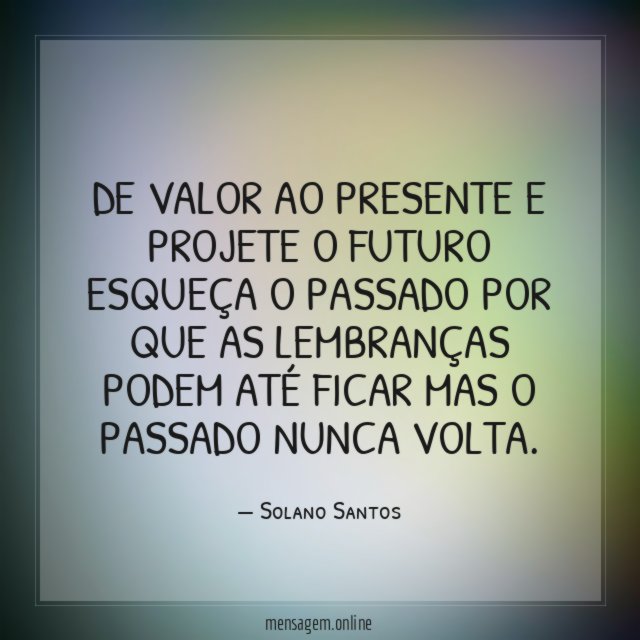 De valor ao presente e projete o futuro