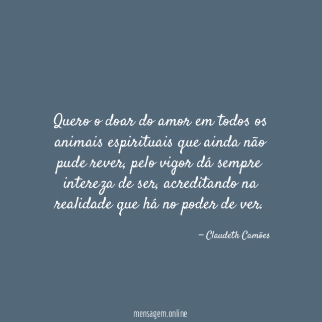 Quero o doar do amor em todos os