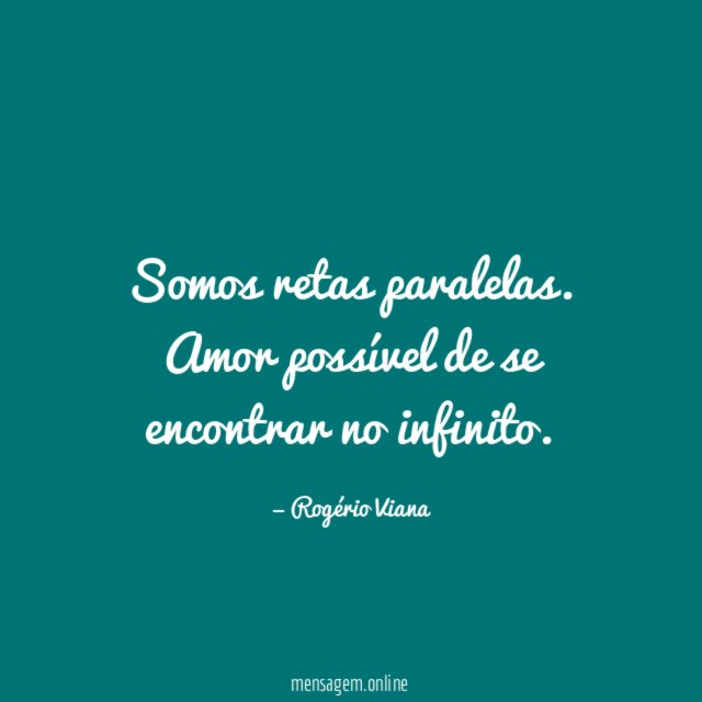 Somos retas paralelas