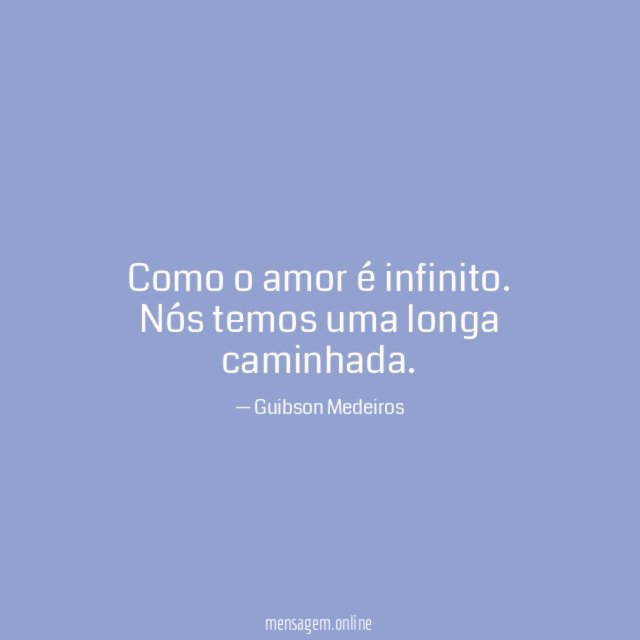 Como o amor é infinito