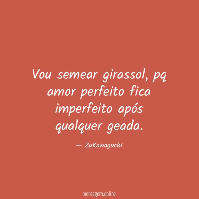 Vou semear girassol