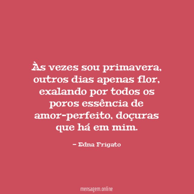 Às vezes sou primavera