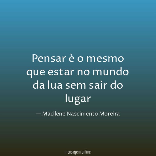 Pensar è o mesmo que estar no mundo