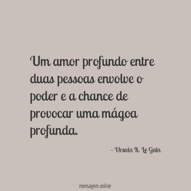 Um amor profundo entre duas pessoas envolve