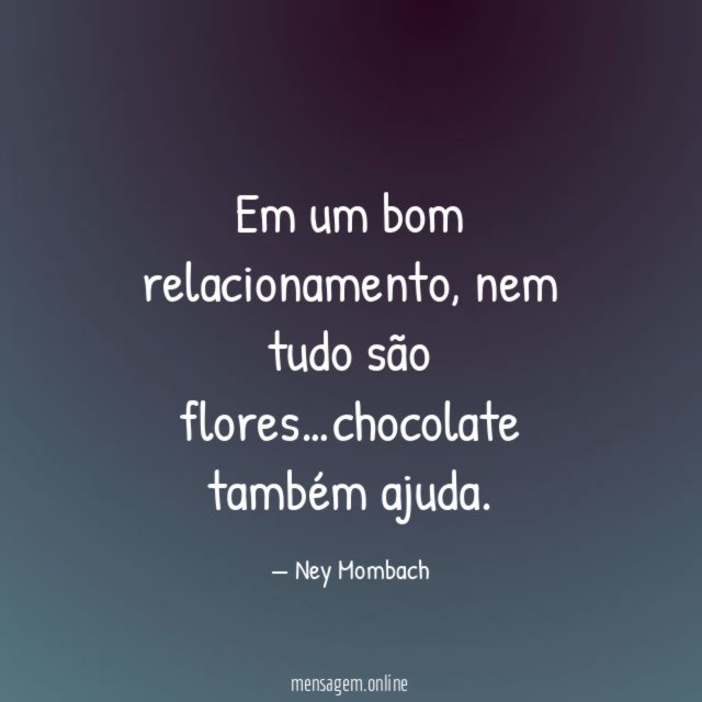 Em um bom relacionamento