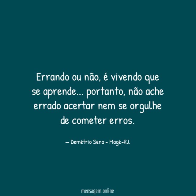 Errando ou não