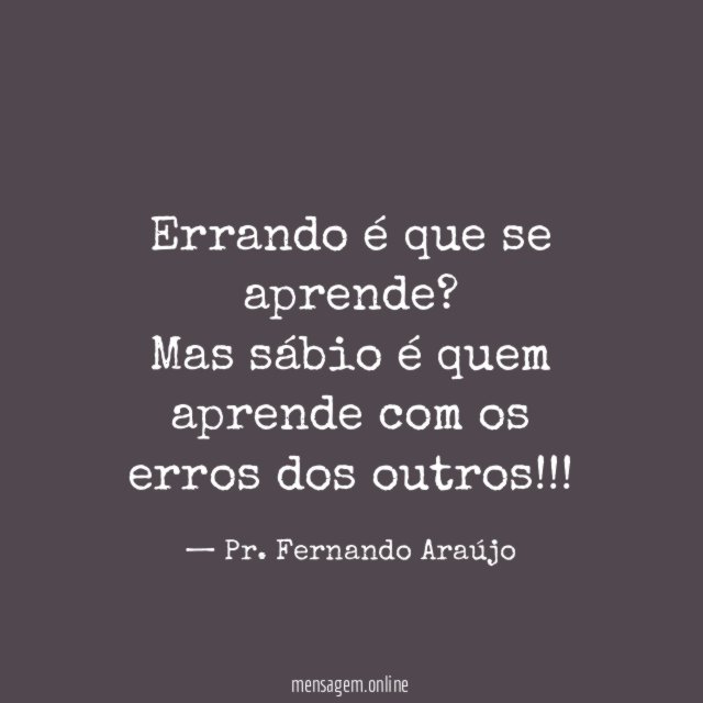 Errando é que se aprende