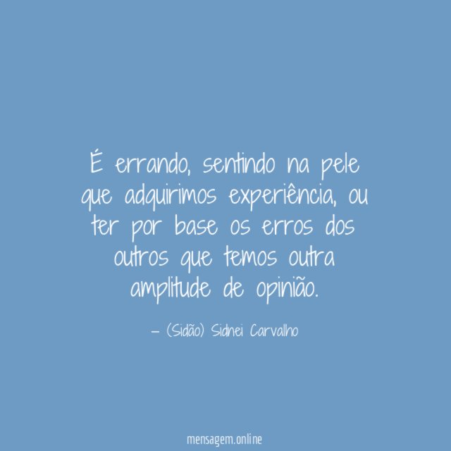 É errando