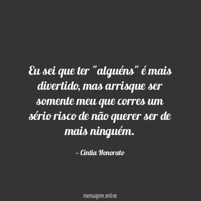 Eu sei que ter "alguéns" é mais divertido