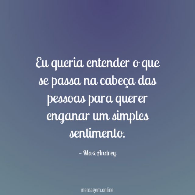 Eu queria entender o que se passa na