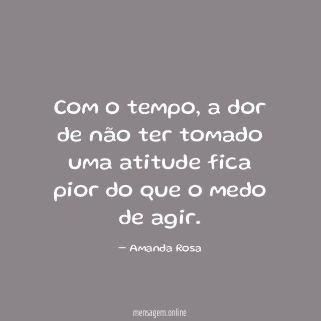 Com o tempo