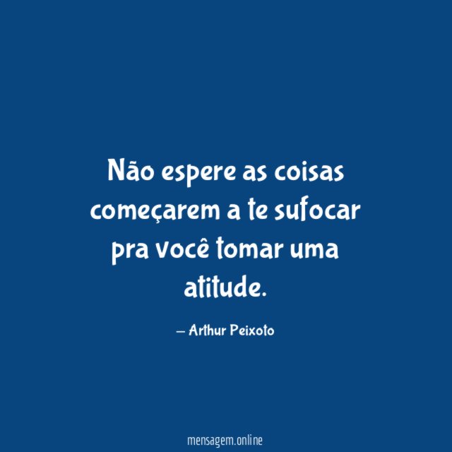 Não espere as coisas começarem a te sufocar