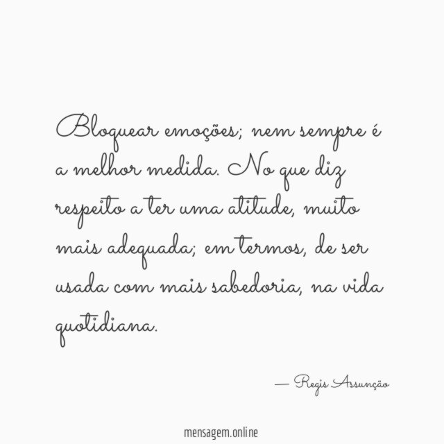 Bloquear emoções