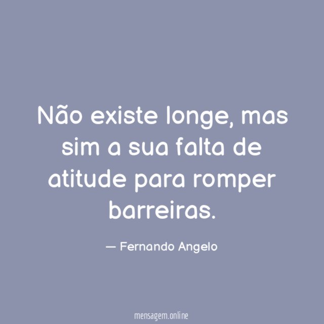 Não existe longe