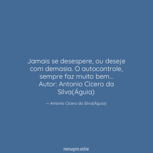 Jamais se desespere