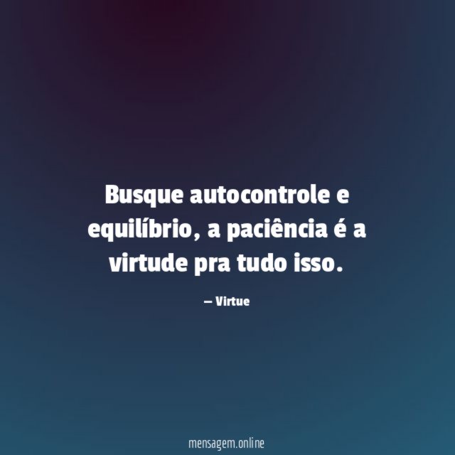 Busque autocontrole e equilíbrio