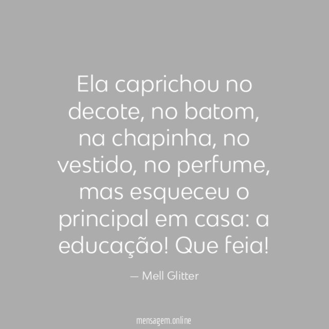 Ela caprichou no decote