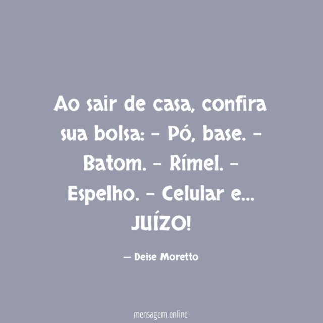 Ao sair de casa