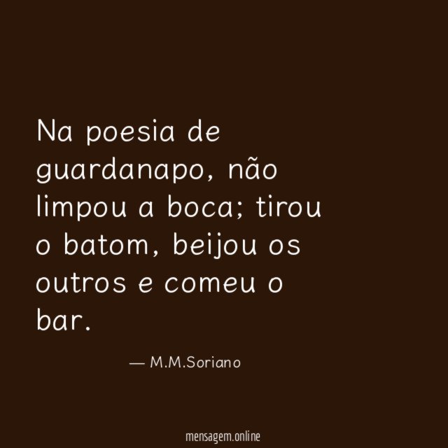Na poesia de guardanapo