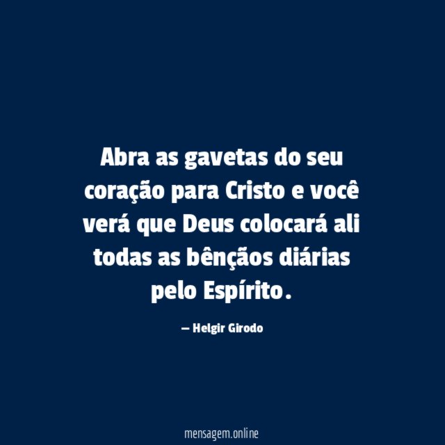 Abra as gavetas do seu coração para Cristo
