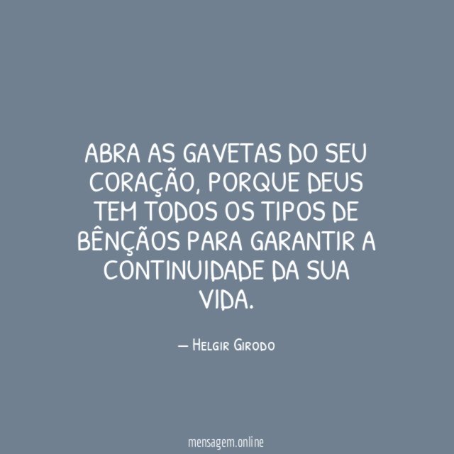 Abra as gavetas do seu coração