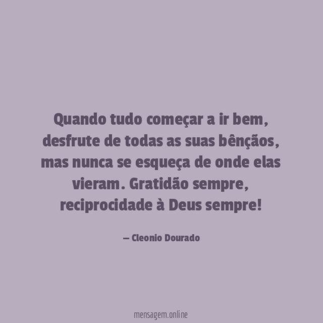 Quando tudo começar a ir bem