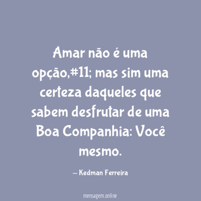 Amar não é uma opção