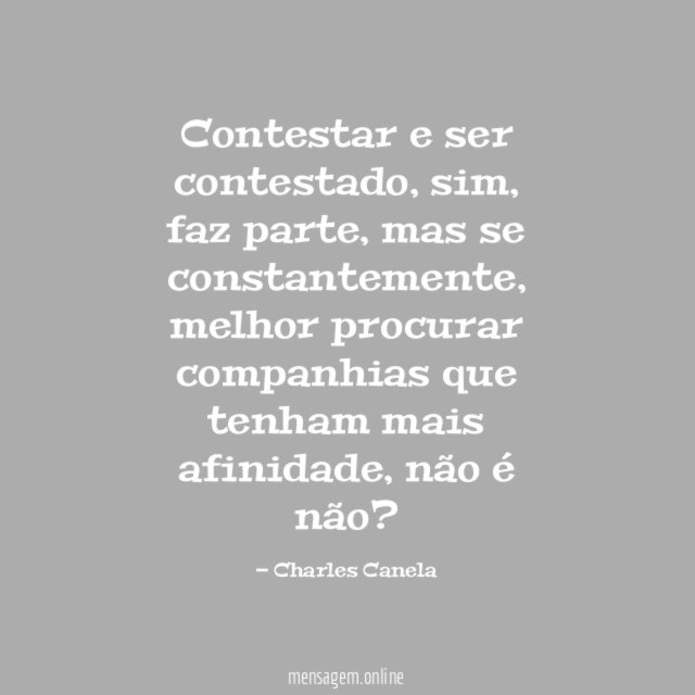 Contestar e ser contestado