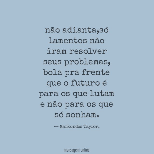 não adianta