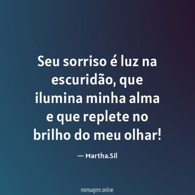 Seu sorriso é luz na escuridão