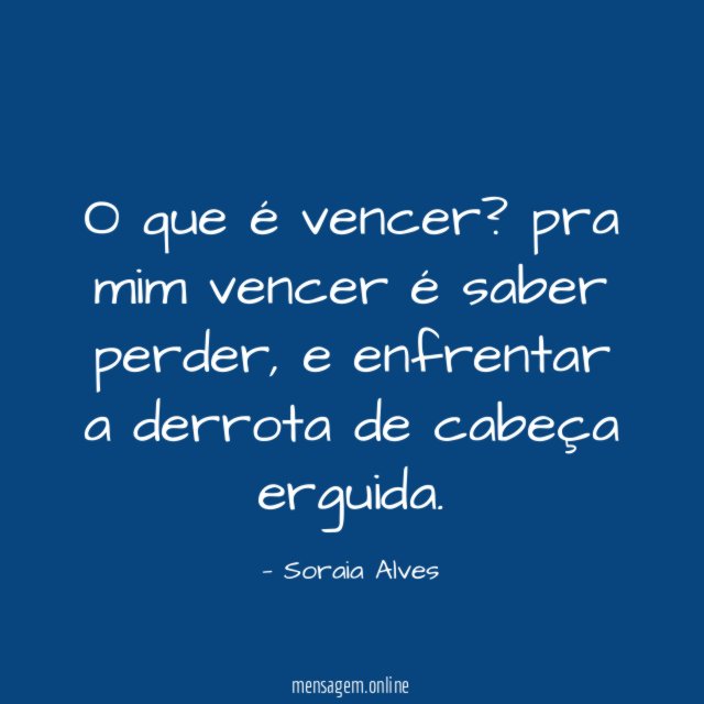 O que é vencer