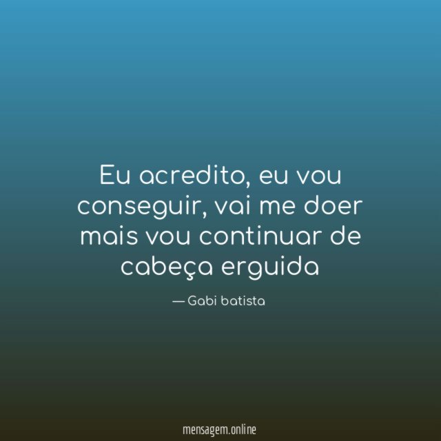 Eu acredito