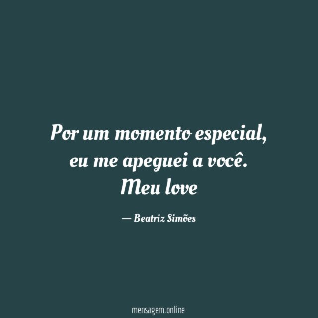 Por um momento especial