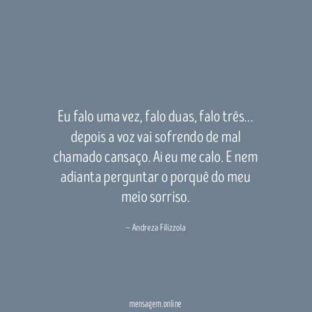 Eu falo uma vez