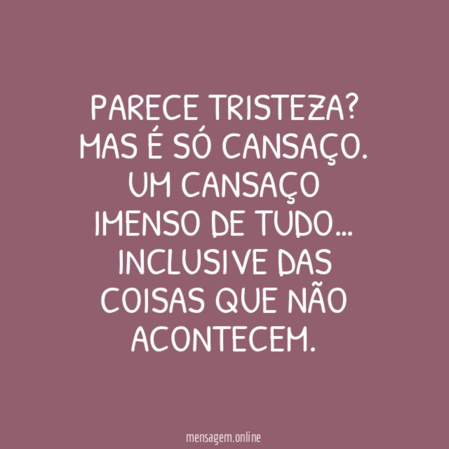 Parece tristeza