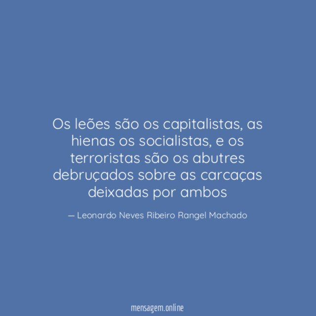 Os leões são os capitalistas