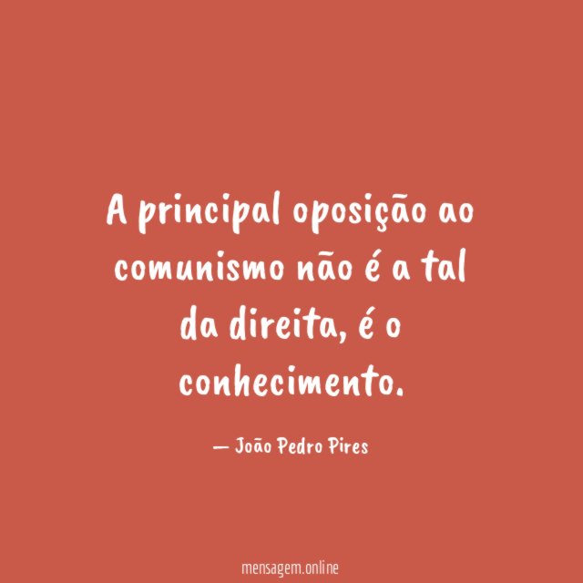 A principal oposição ao comunismo não é a tal da direita