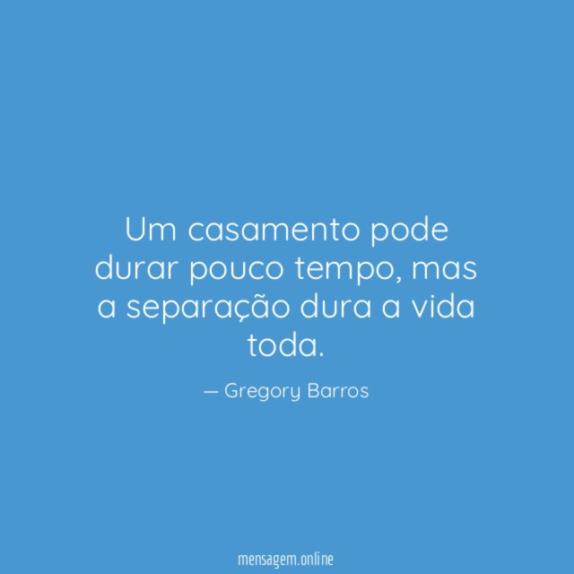 Um casamento pode durar pouco tempo