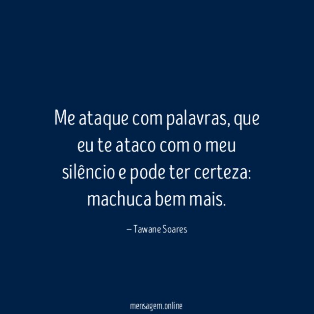 Me ataque com palavras