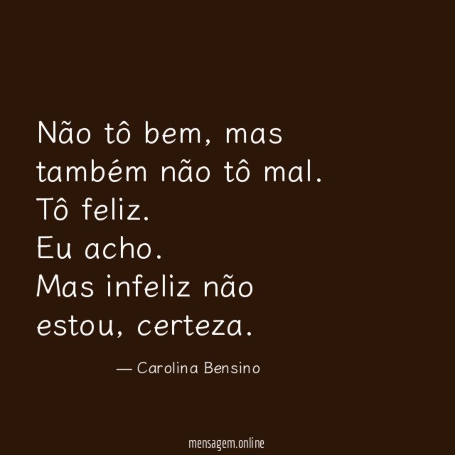 Não tô bem