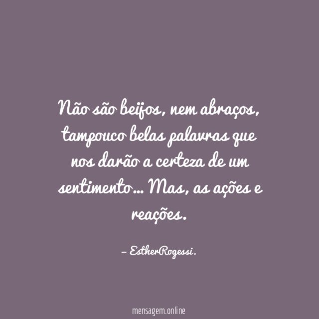 Não são beijos