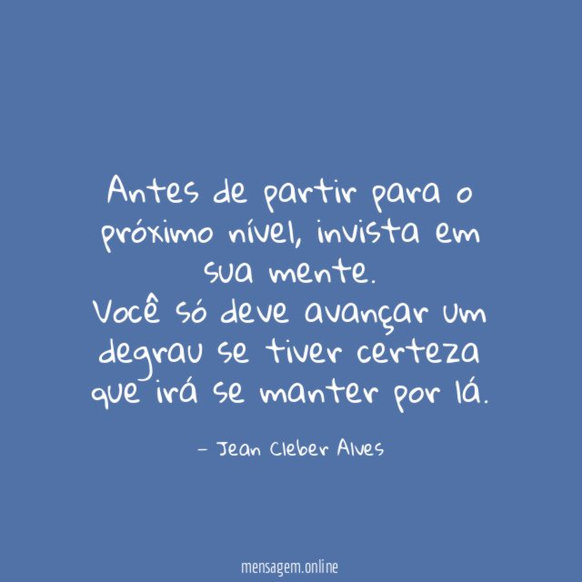 Antes de partir para o próximo nível