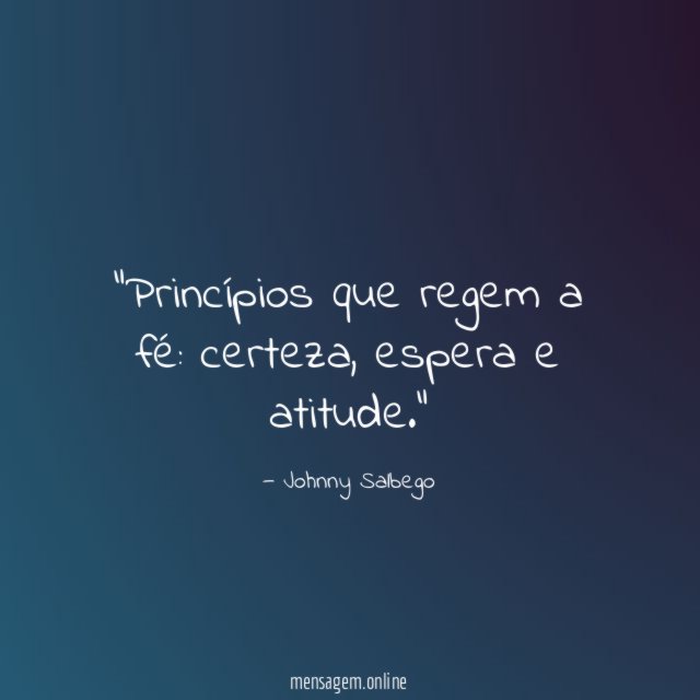 Princípios que regem a fé