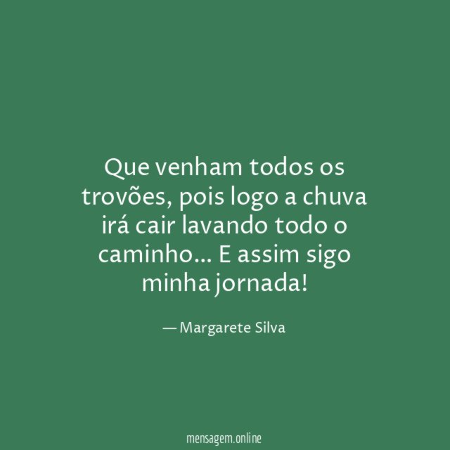 Que venham todos os trovões