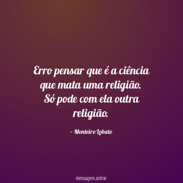 Erro pensar que é a ciência que mata uma religião