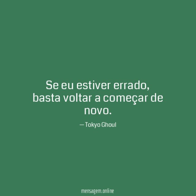 Se eu estiver errado