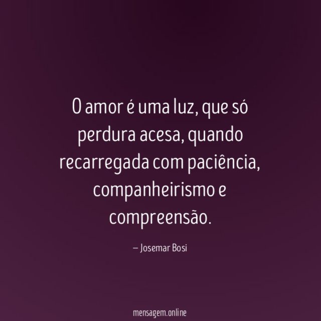 O amor é uma luz